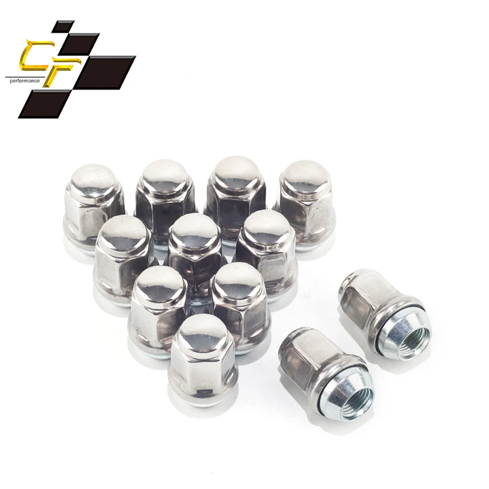 1pc/12pcs/24pcs Carbon Steel 304 Stainless Steel Nuts for Car Wheels Fit For Universa 1/2