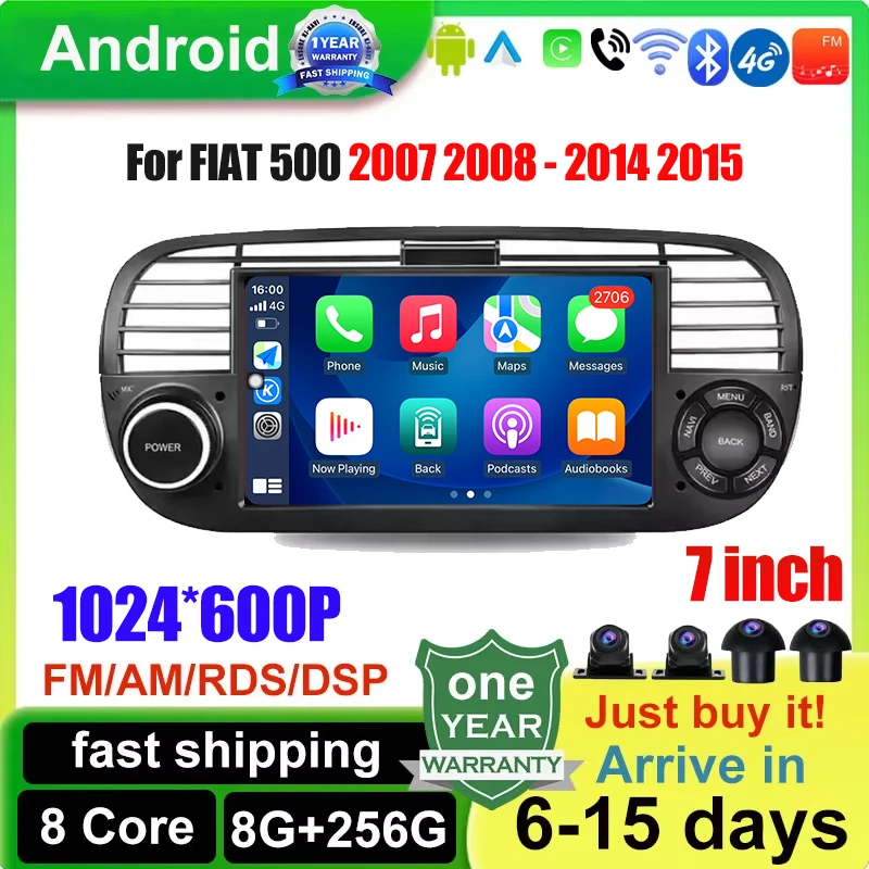 7 " For Fiat 500 20…