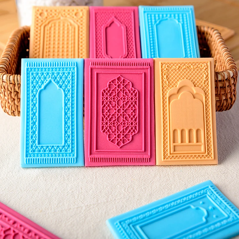 Eid Al-Fitr Fondant Cookie Embossing Mold Muslim Festive Cake Dessert Decorating Tool Ramadan Eid Mubarak Cookie Embosser Stamps