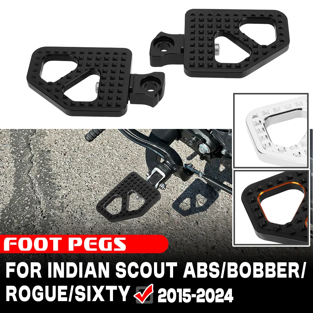 

CNC Aluminum Wide Footrests Motorcycle Front Foot Pegs Rider Footboards For Indian Scout Sixty Rogue ABS Bobber Twenty 2015-2024