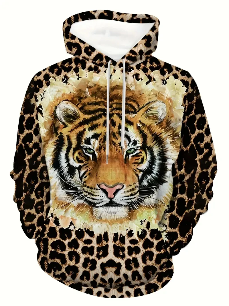 Novelty Animals Tigers 3d Printed Mens Winter Hoodies Oversized Longsleeve Hoodie Kids Sweatshirts Tracksuits Cheap Clothes Men