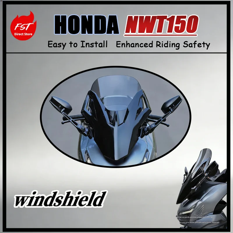 

For Stylish Forza Look Windscreen for Wuyang Honda NWT150 Scooter Premium PC Material Anti-Scratch Weather Resistant
