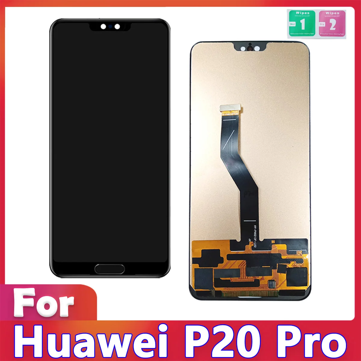 6.1'' TFT P20 Pro Display For Huawei P20 Pro CLT-L09 CLT-L29 Lcd Display Touch Screen Digitizer With Fingerprint Replacement