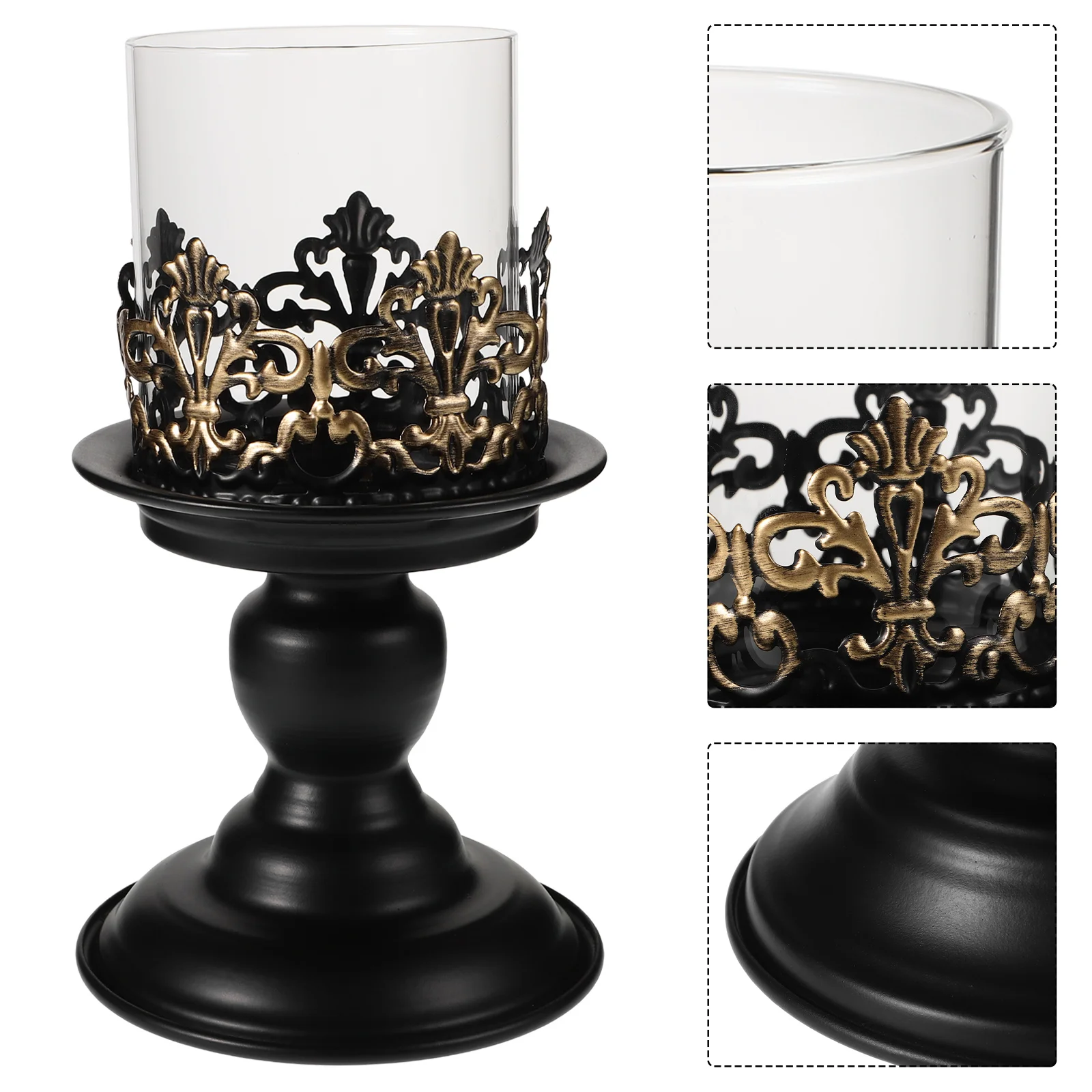 Vintage Candlestick Aromatherapy Base Stand Cup Decor Holders Cast Iron Taper Candlesticks Decorative