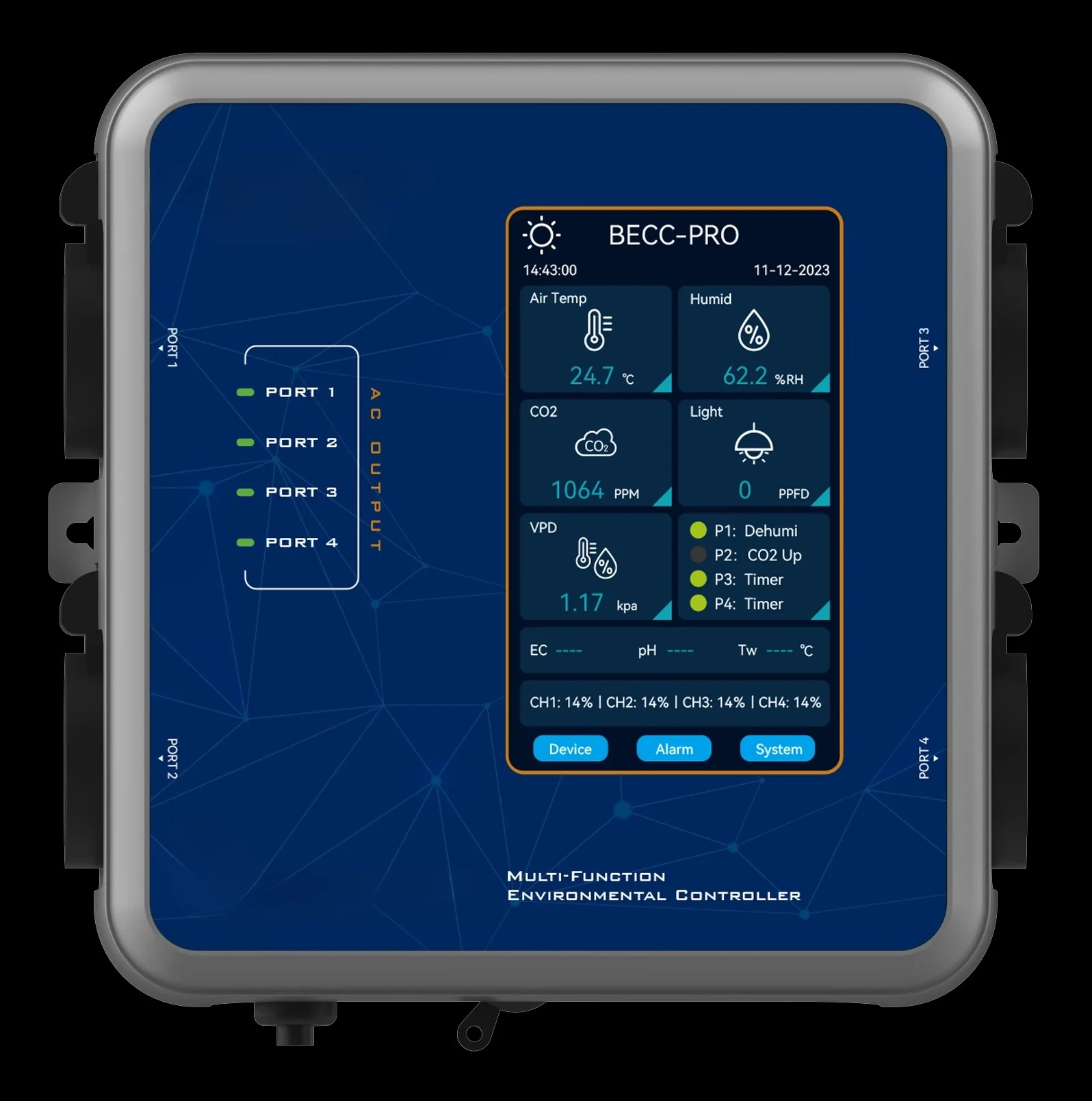 

Pro-leaf BECC-PRO APP Remote Control CO2/ Temperature/ Light /humidity /indoor Smart Environmental Grow Room Controller