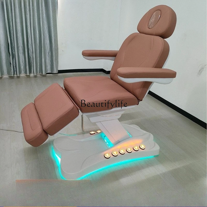 

*Electric beauty bed with lamp Beauty salon Multifunctional lifting pattern embroidery eyelash bed