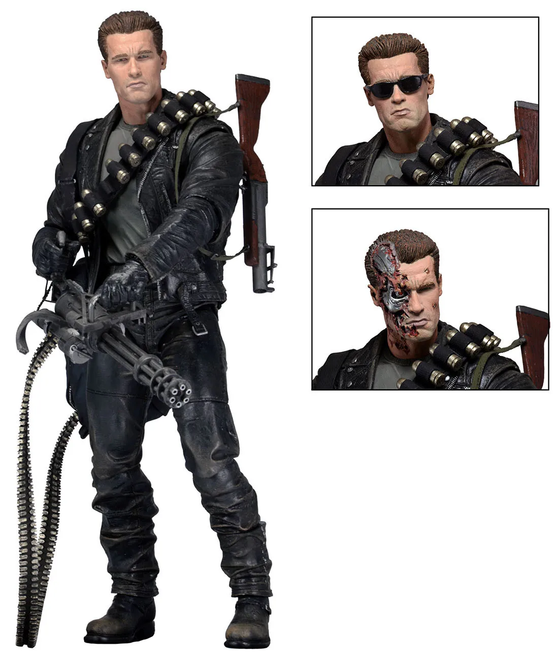 NECA Terminator T-800 Arnold Schwarzenegger Tech Noir/Police Station Assault 18cm  PVC Action Figure Collectible Model Toy