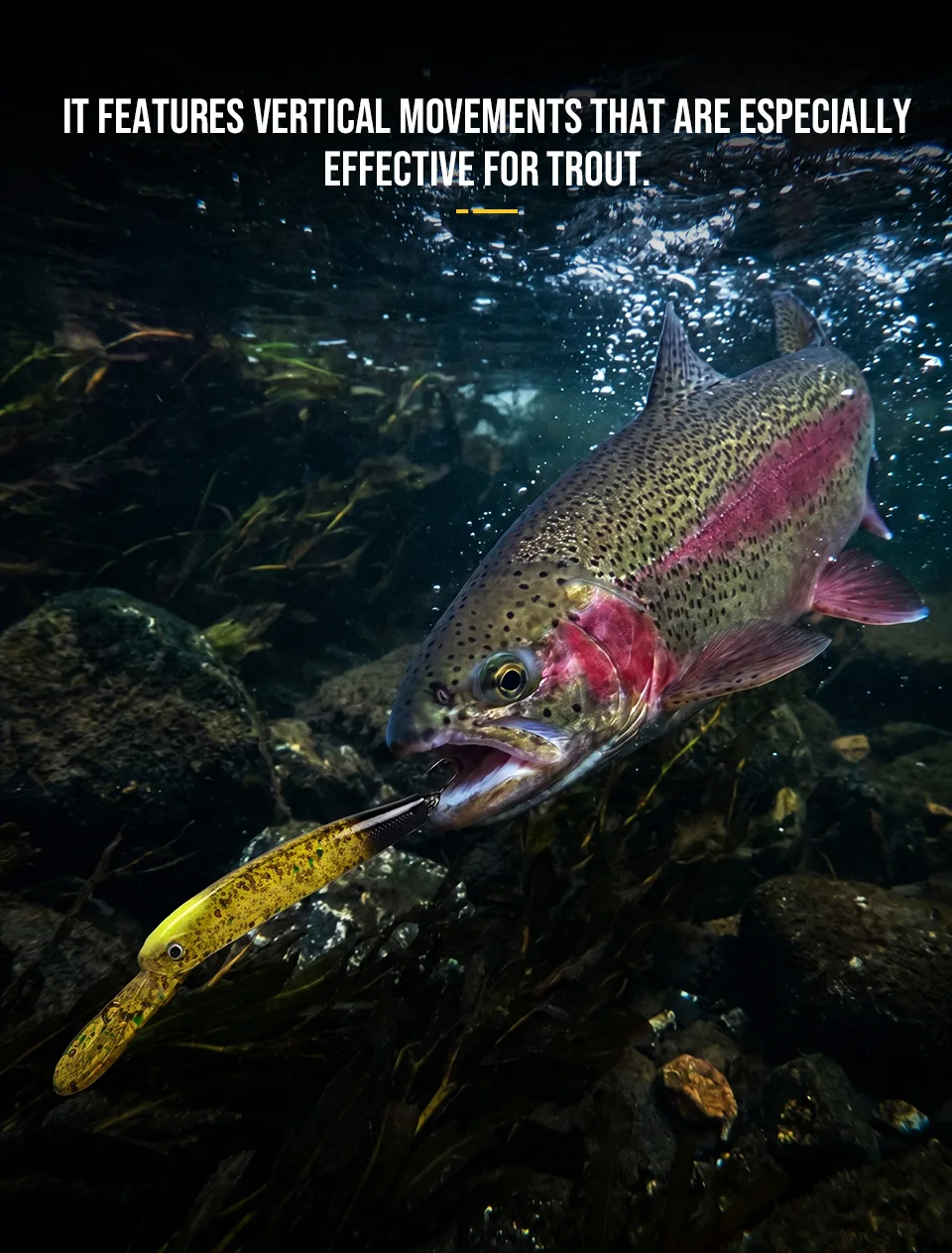 BLUX Trout Player 50mm 2g Schwimmender Slim Minnow Wobbler Angelköder Süßwasser-Crankbait Künstlicher Harter Köder Forellen-Angelzubehör – Detail 5
