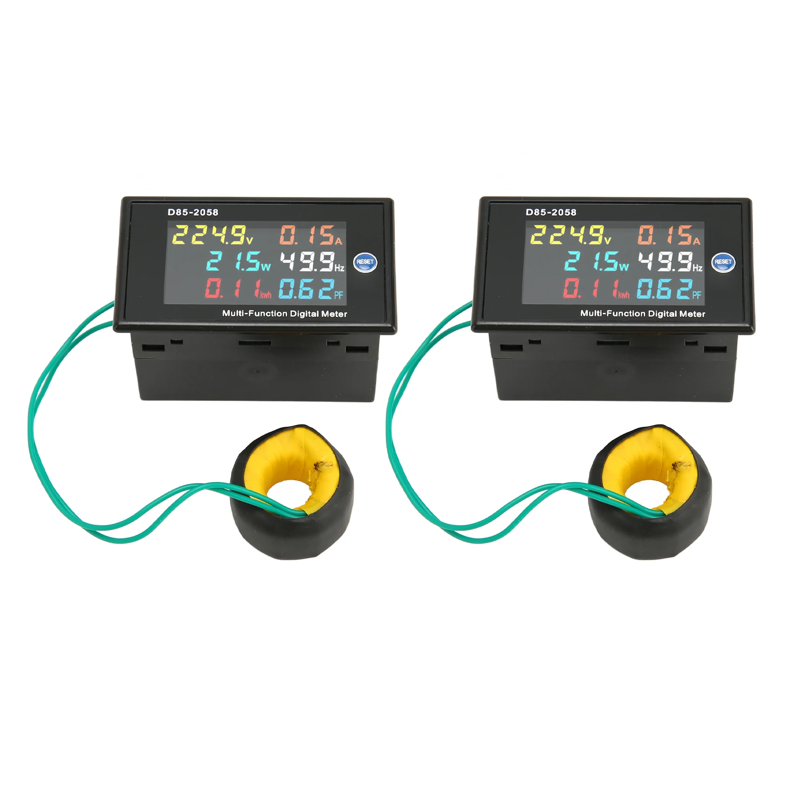 

AC Meter LCD Digital Display High Accuracy Easy To Install Clear Data Viewing Single Phase Power Monitor for Working Frequency