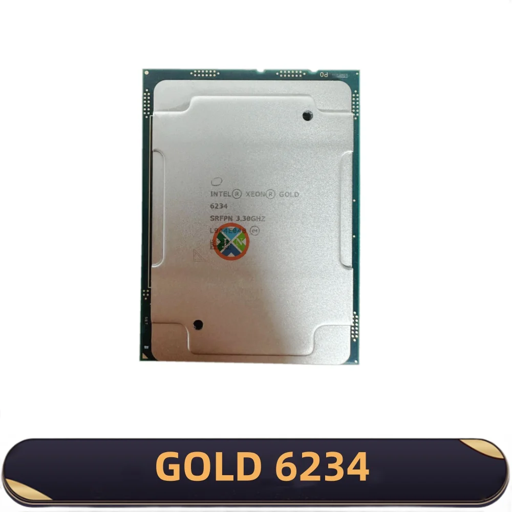 Intel Xeon Gold 6234 CPU 8 Cores 16 Threads 3.3GHz 24.75MB 130W Processor LGA3647 CPU for C621 Motherboard GOLD6234 Processor