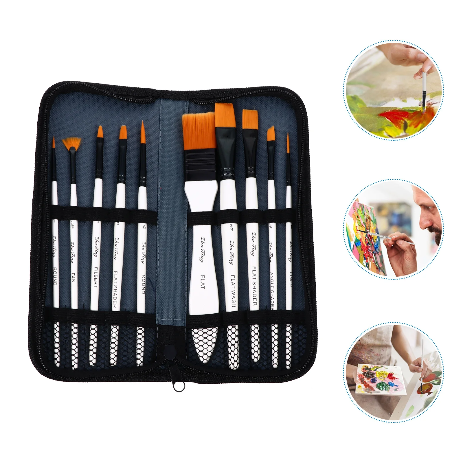 

10Pcs Expert Crafted Watercolor Brush Set with Fine Tips for Oil Painting Drawing Art Creations Paint Brush Watercolor Paint