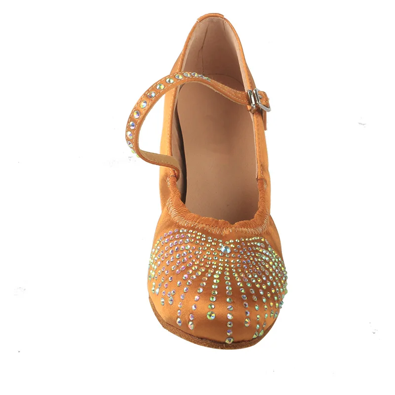 Wedopus chaussures de danse latine à talons hauts femme semelle souple noir femmes talons de danse avec cristaux 8.5CM