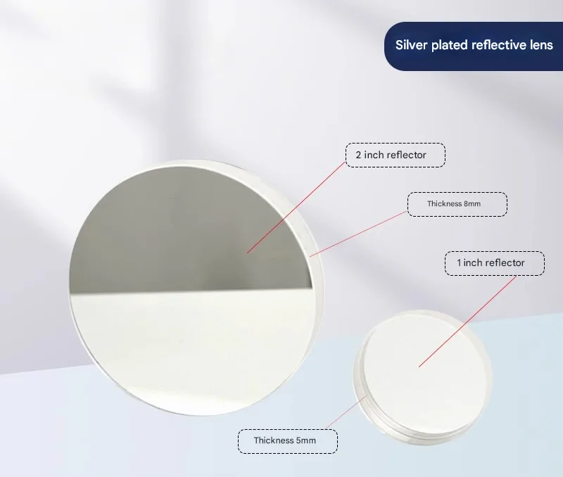 

High-precision optical glass silver-plated reflective mirror silver-plated flat mirror diameter 25.4-50.8mm thickness 3mm-8mm