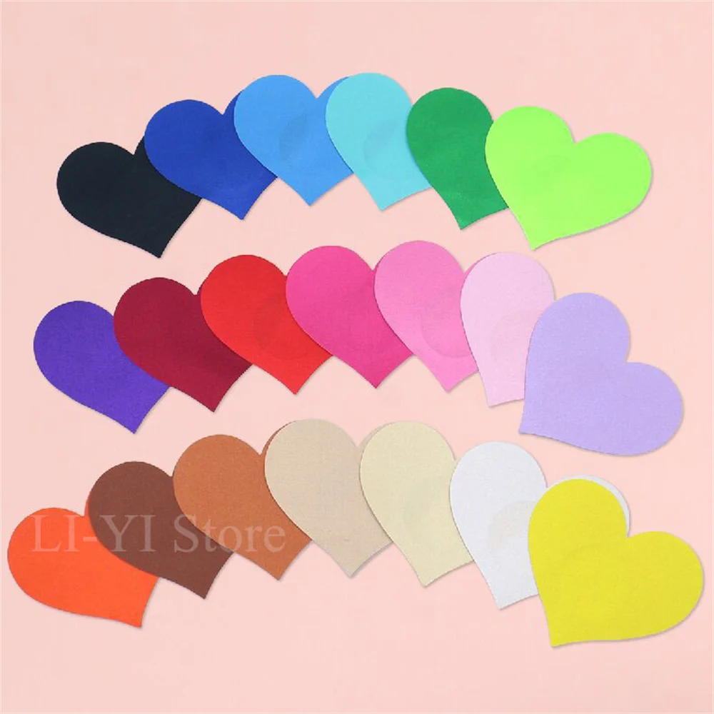 20 Styles 5 Pairs Breast Pasties Disposable Invisible Chest Stickers Sexy Women Chest Patch Love Heart Shape Nipple Covers
