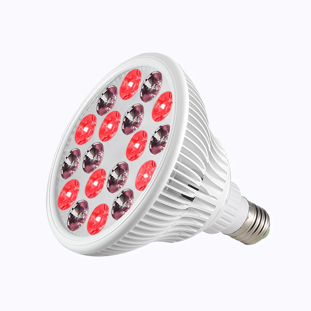 54Watt 810nm 830nm 850nm Near Infrared Lamp, Red Light Therapy Bulb E27 630nm 660nm for Skin and Pain Relief, Red Light Grow LED