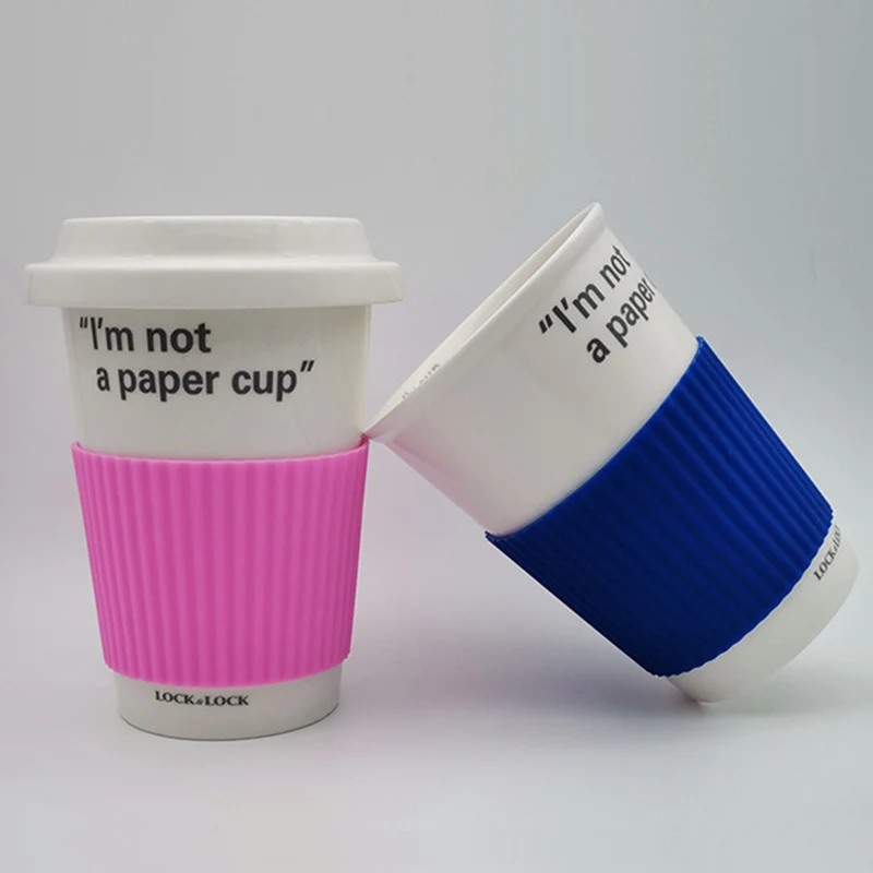 50pcs Soft Silicone Coffee Cup Sleeves Heat Insulation Mug Ceramic Non-slip Bottle Sleeve Holder Cover