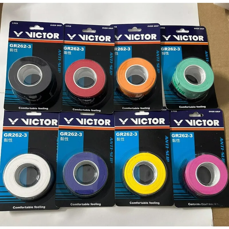 (1 مجموعة 3 قطعة) V مضرب تنس الريشة Overgrip المضادة للانزلاق امتصاص العرق لينة التفاف الصنابير مضرب اللزوجة القبضات GR262-3 GR233-3 #6