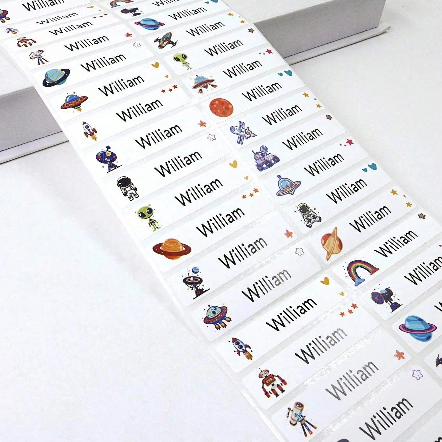 4.6*1.2 سنتيمتر ملصقات اسم مخصص ، تسميات اسم شخصية للأطفال ، العودة إلى المدرسة التموين للأطفال ، علامات أسماء مخصصة مقاوم للماء