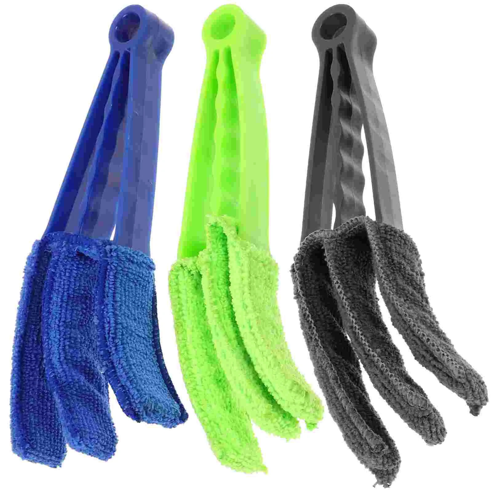 3 Pcs Air Outlet Cleaner Brush Conditioning Cleaning Ceiling Fan Duster Portable Car Blind Fiber Cloth Cover