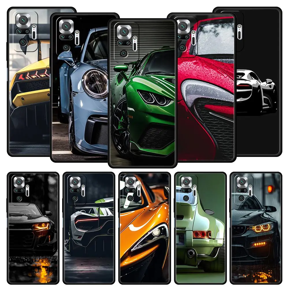 

Phone Case For Xiaomi Redmi Note 14 13 12 5G 9S 9 10 11 Pro Plus 4G 9T 14C 13C 12C 10C 9C 9A Soft Cover Super Car Sport