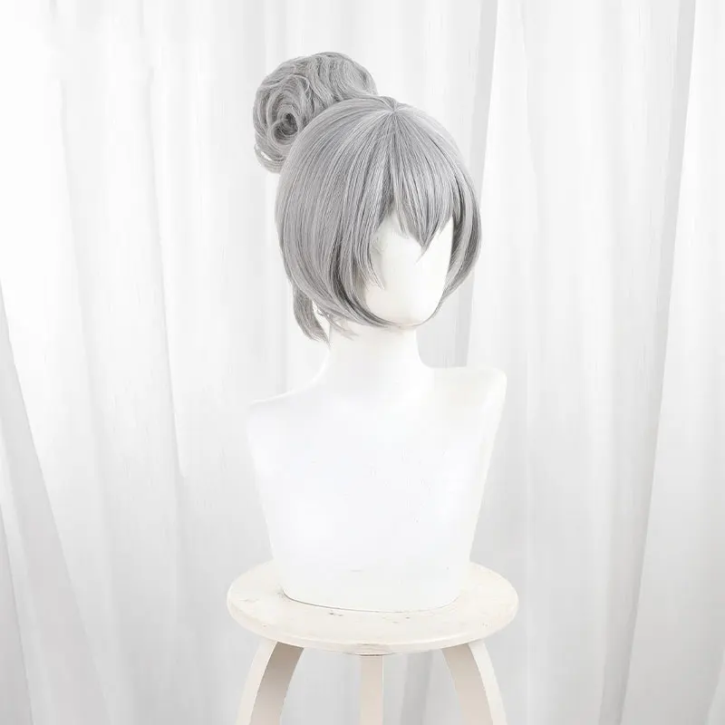 Zoo Poliziotto Judy Parrucca Cosplay Abito da festa Palla di fiori Panino Capelli grigi Adorabile coniglietto Orecchie di coniglio Fascia per le donne Halloween