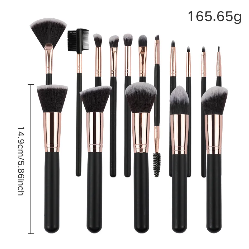 Atacado único punho de madeira pincel de maquiagem em conjunto macio pó solto fundação corretivo contorno escova sombra de olho bálsamo labial