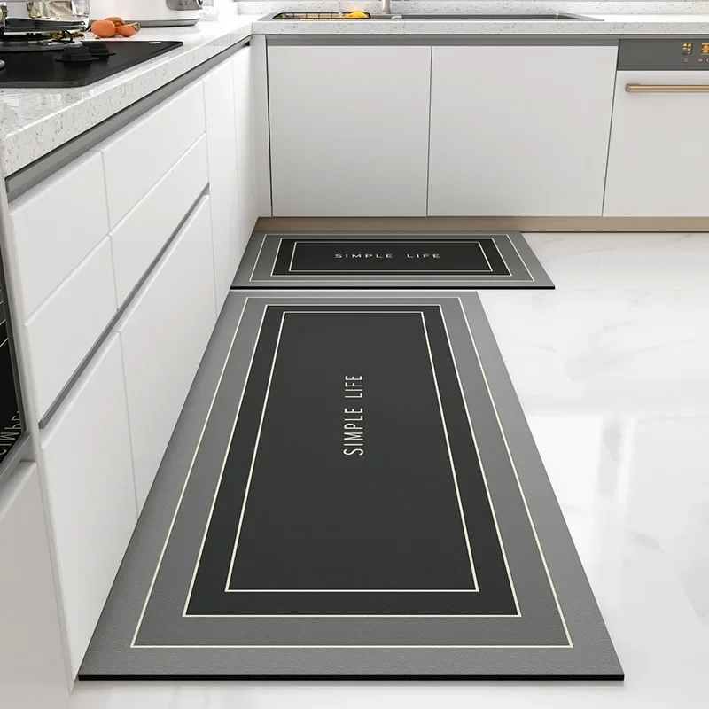 Kitchen Carpet Minimalist Non-slip Quick-drying Floor Mats Household Absorbent Foot Mat Diatom Mud Large Area Rug Alfombras