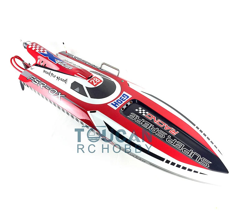 G30H 30CC Red Fiber Glass Deep-V Monohull Gasoline ARTR Toucan Remote Control Boat No Radio System Model TH02681-SMT8