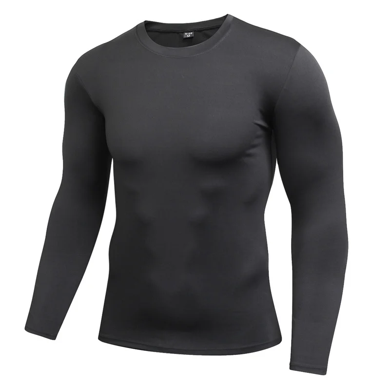 Men Compression Running T-Shirt Fitness Tight Long Sleeve Sport T-shirt Training Jogging Shirts Gym Sportswear Quick Dry Clothes