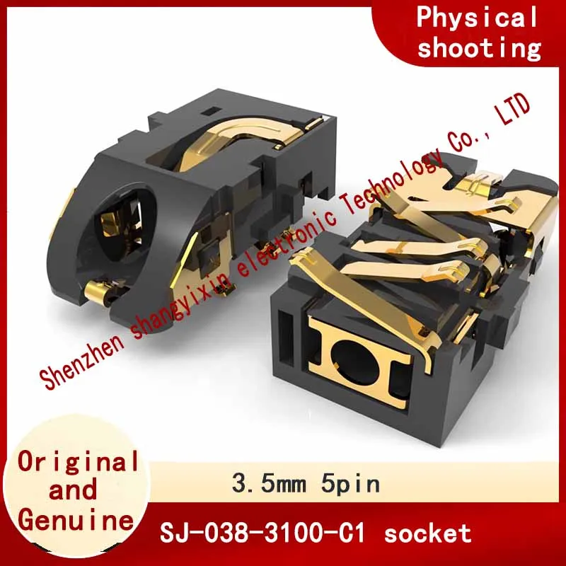 

Аудиоразъем SJ-038-3100-C1, цифровая розетка, позолоченный интерфейс питания 5p, разъем для наушников 3,5 мм