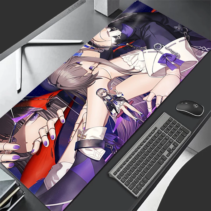 Mousepad Computer Gaming Accessories Keyboard Pad Office H-honkai Star Rail Herta PC Rubber Mouse Pad Decoracion Desk Mouse Mat