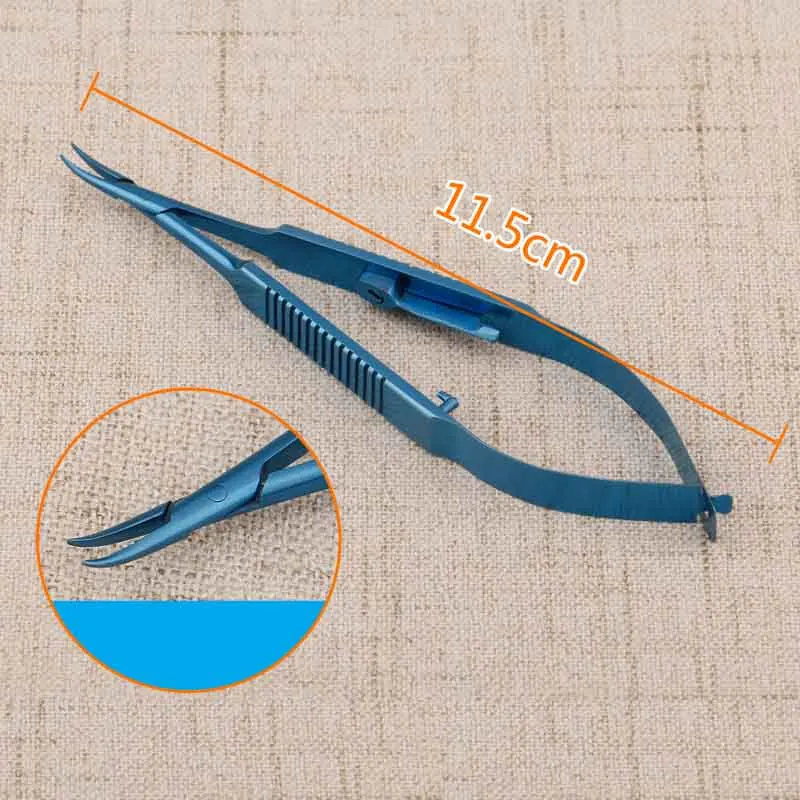 Microchirurgische Instrumenten Titaniumlegering Slot Naaldhouder Naald Rechte Kop Elleboog Naaldhouder Microchirurgische Instrumenten