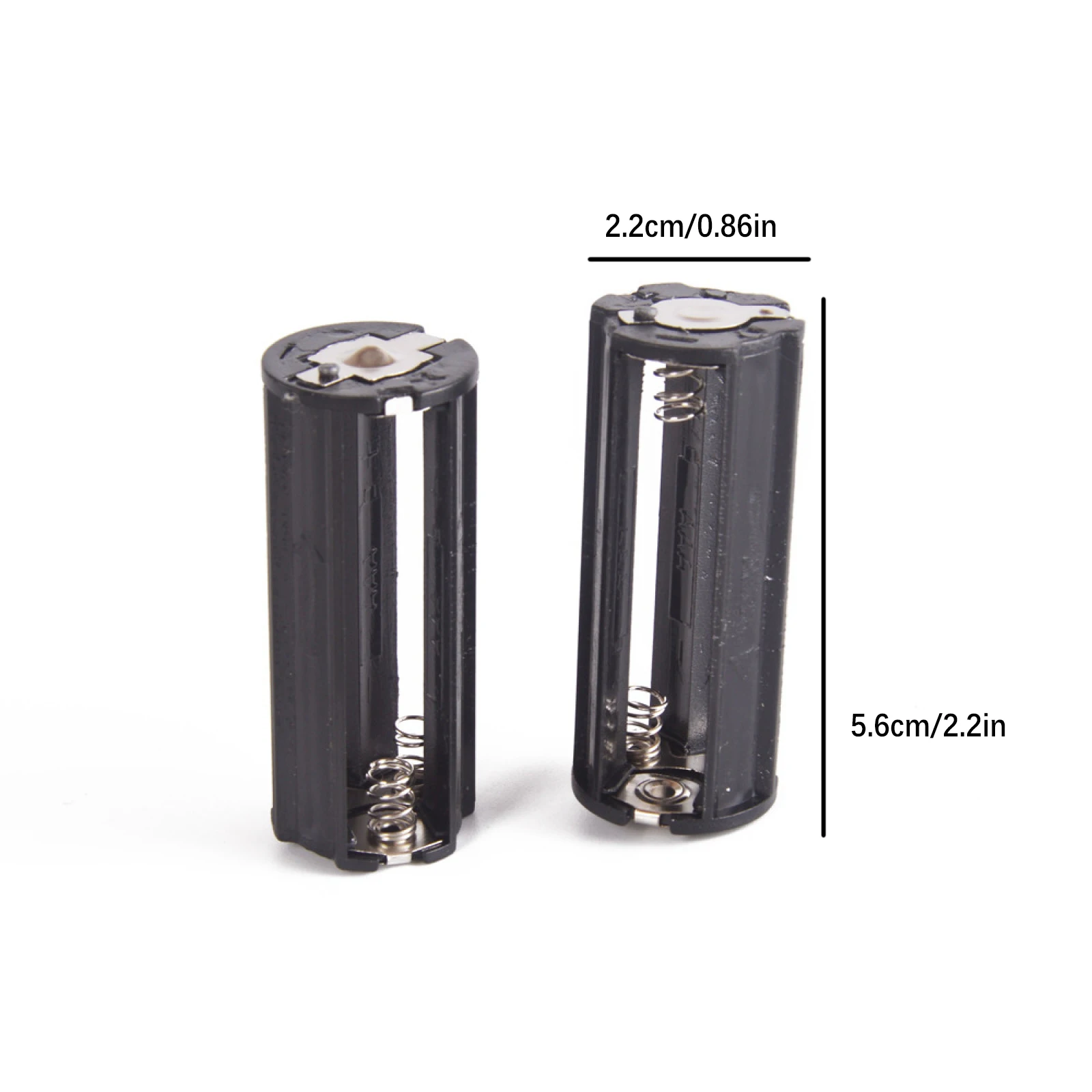 2Pcs/Set 3-AAA Battery Holder Black Plastic Box Cylindrical Case For Flashlight Round Circular Torch Accessories 54mm*21.5mm New