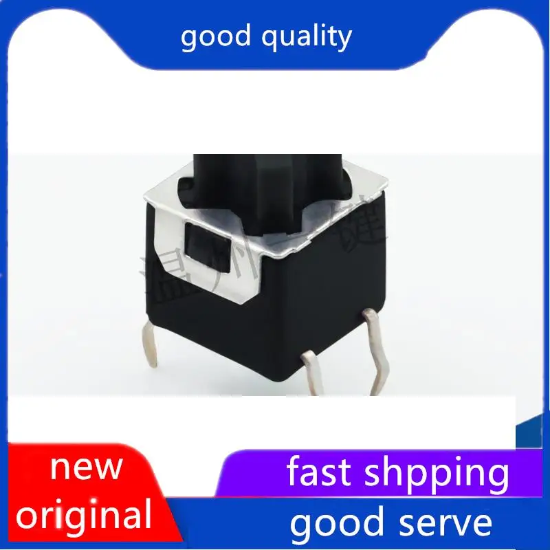 10pcs original new TS-F009 touch switch 4-pin plug-in soft button silent silicone head press reset button cross shaped