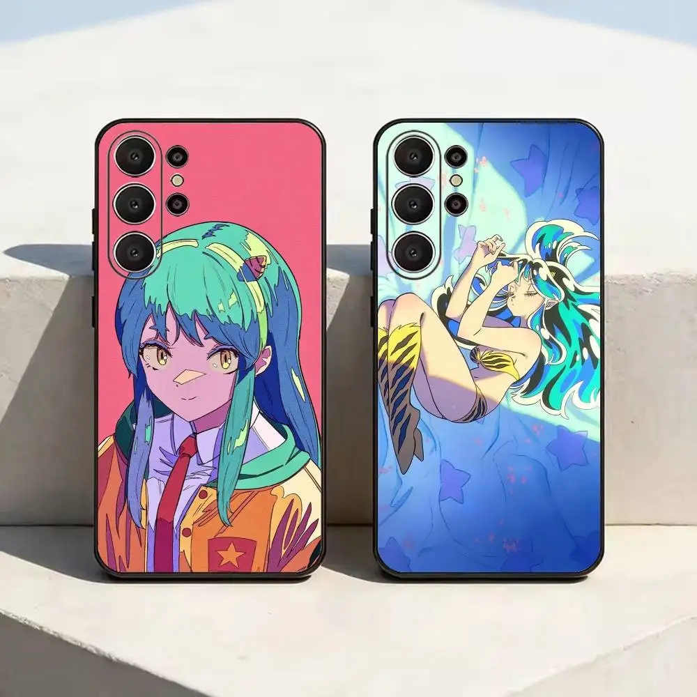 anime L-Lum from U-Urusei Yatsura-a Soft Silicone Case for Samsung S26, S24, S21, S22, S23, S30, Ultra,  Plus, FE, Lite-Black