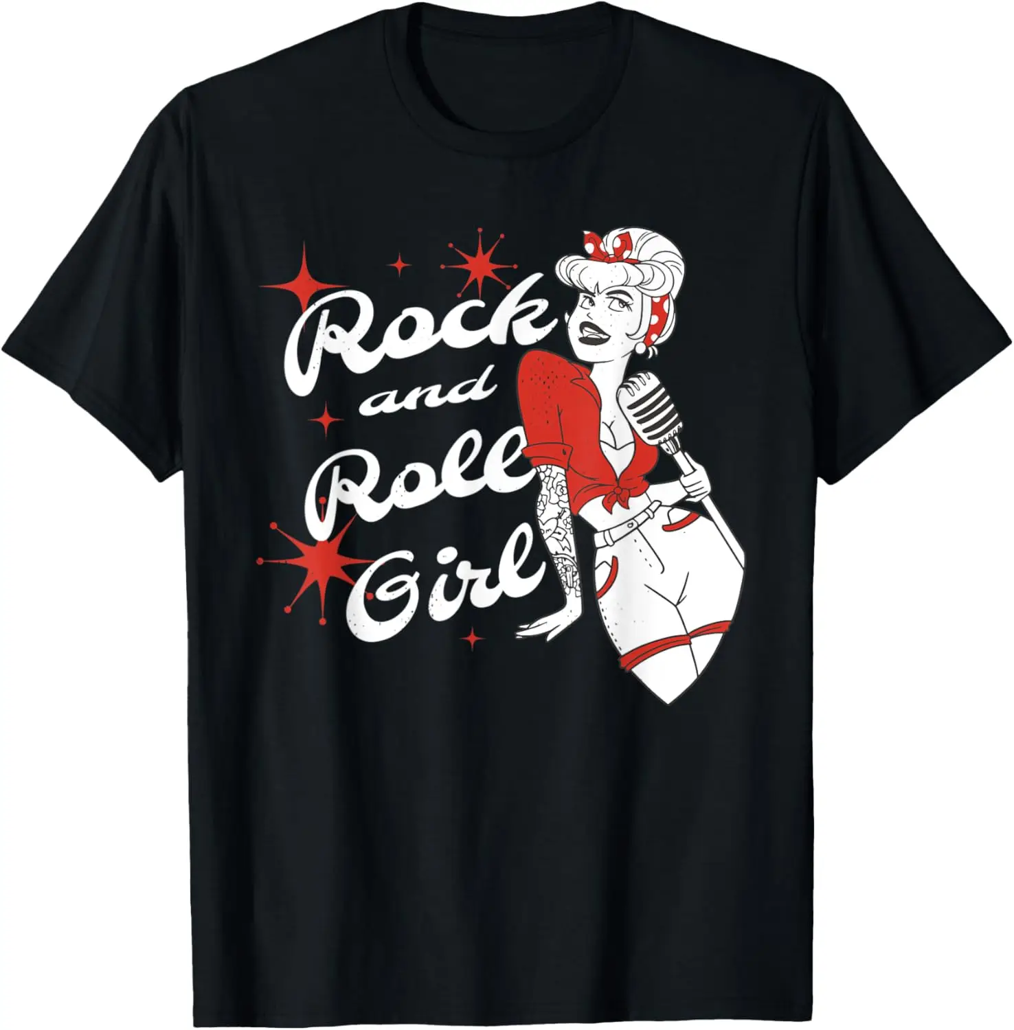 

Rock and Roll girl. The fifties and sixties in music. T-Shirt