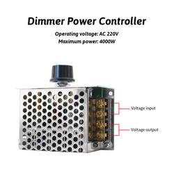 LED Dimmer 220V AC SCR Motor Speed Controller Module Voltage Regulator Dimming 4000W For Electric Furnace Water Heater LED Light