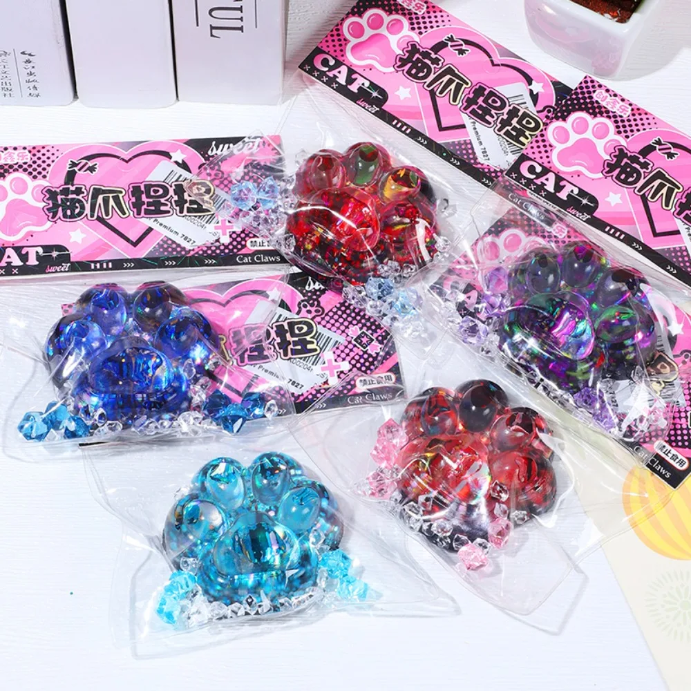 Squishy Cat Paw Stress Relief Toy, Colorful Slow-Rising Sensory Fidget Toys for Adults Kids Anxiety Relaxation Party Favors Gift