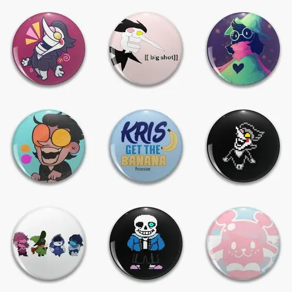 Deltarune Spamton Poster Susie Lesbian Soft Button Pin Customizable Lover Metal Creative Collar Cute Decor Clothes Lapel Pin