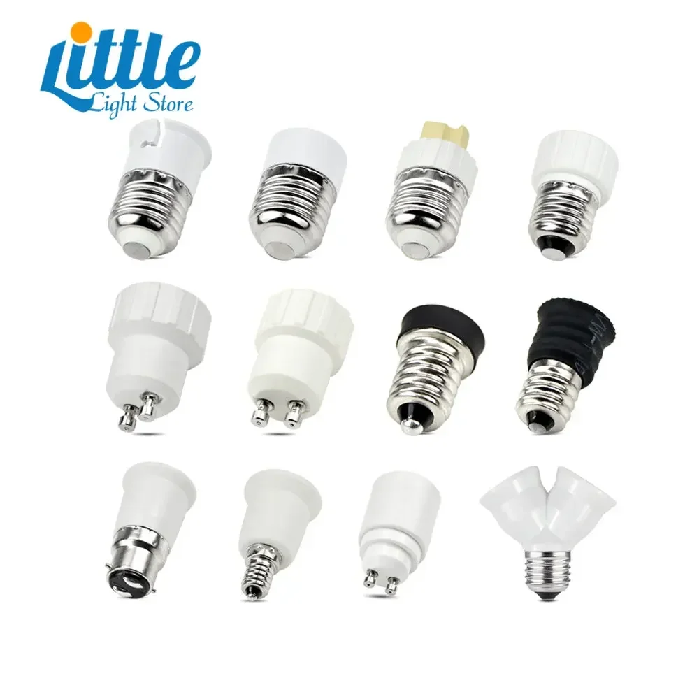 

4 Pcs Corn Lamp Spotlight Bulb Lamp Sit E27 E14 GU10 G9 E12 B22 LED Lamp Holder Converter AC 110V-220V Socket AdapterLamp Holder