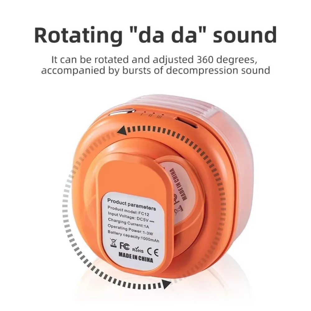 3 Speeds Clip-On Waist Fan 360° Rotatable Strong Wind Hanging Waist Fan Silent Operation USB Rechargeable Bladeless Neck Fan