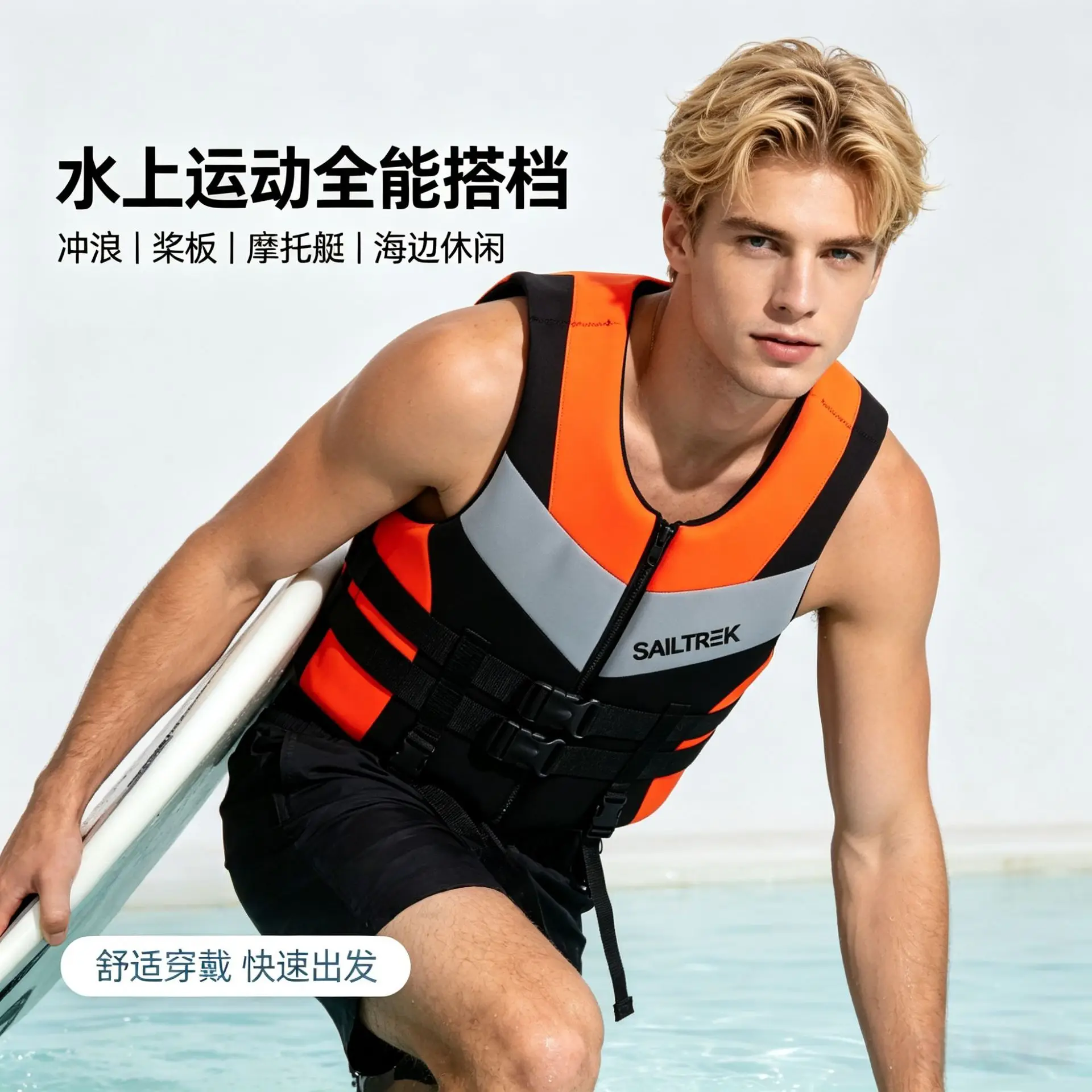 Super buoyancy jacket life jacket swimming motorboat anti-collision fishing life vest anti-collision body jacket view 2