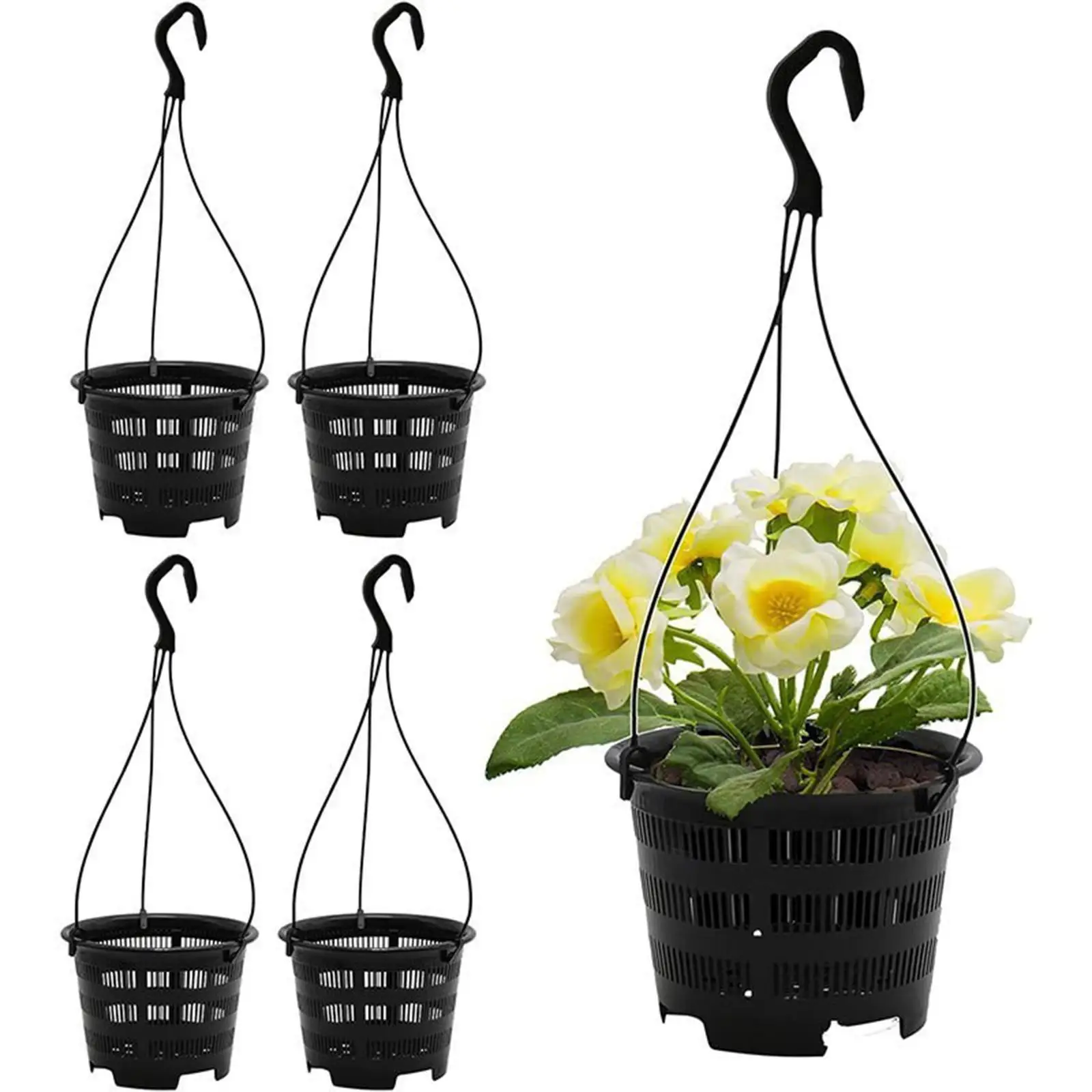 5 Pieces Orchid Hanging Planters Planter Containers Versatile Compact Practical Easy to Use Hanging Planting Pots for Indoor