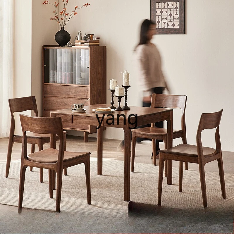 

LMMHome Modern Retro Square Table Dining Room Multifunctional Table 1m