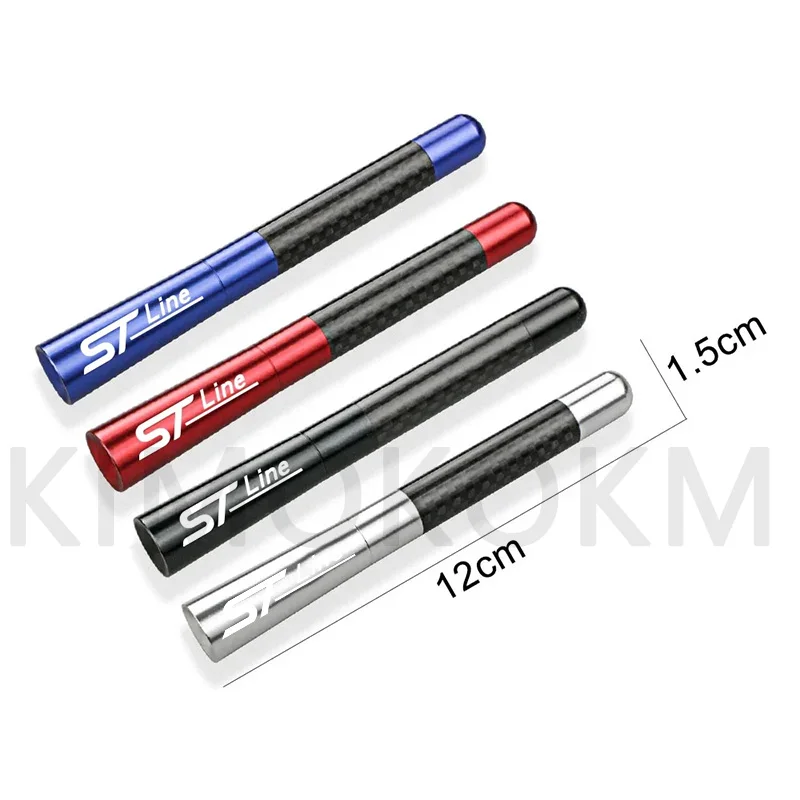 For Ford ST LINE stline Focus 2 3 MK2 MK3 MK1 Fusion Everest For ST LINE Metal Universal 12cm Carbon Fiber Car Radio Antenna