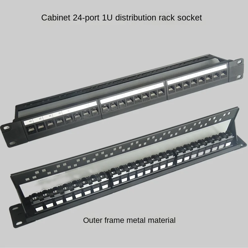 Rj45 24 port cat.6, cat.6a, cat.7, abgeschirmtes 180-Grad-Patchfeld für kontaktlose Netzwerk-Internet adapter