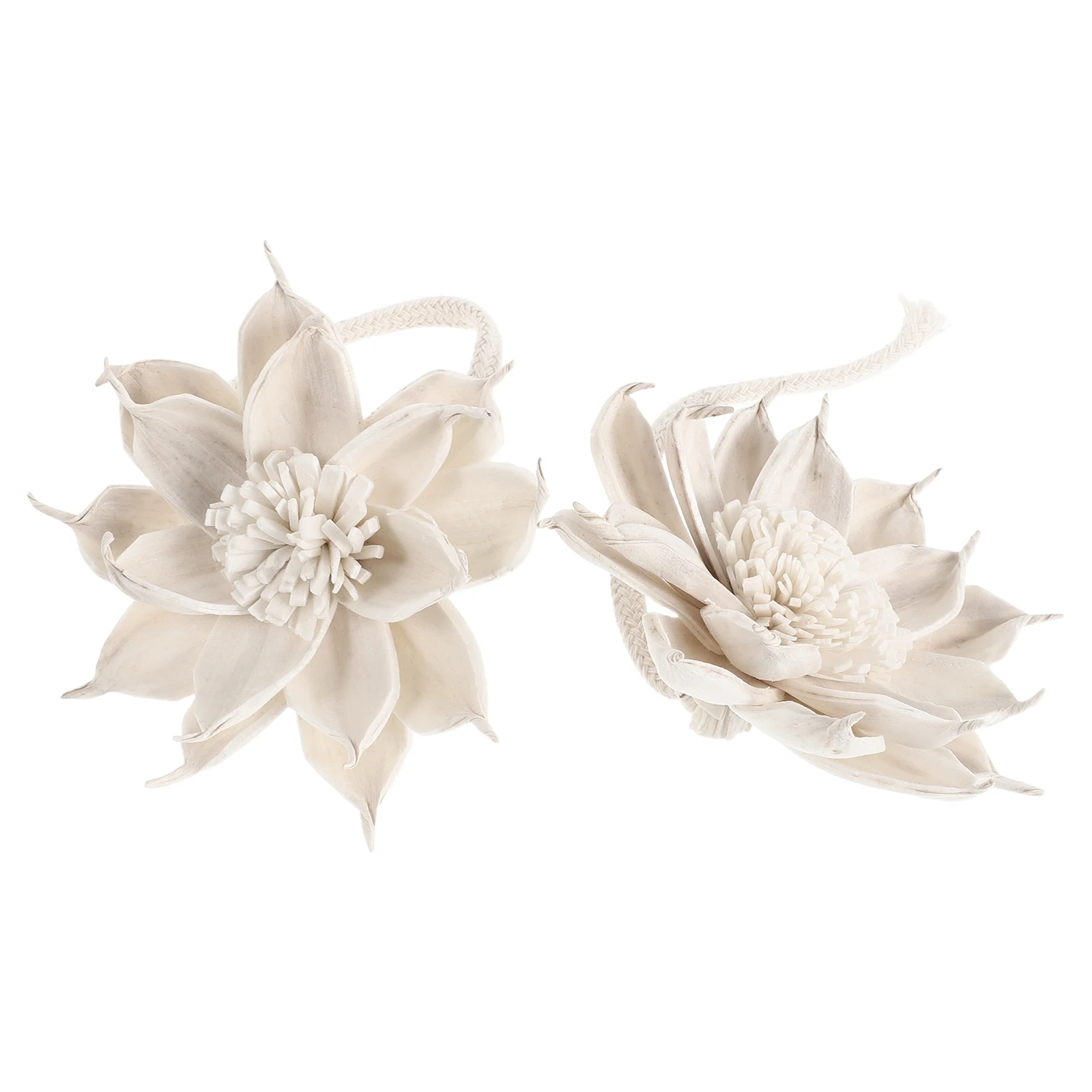 2Pcs Floral Aroma Diffuser Sticks Gardenia Scent Dried Sola Flowers Natural Home Decor Aromatherapy Essential Oil Diffuser