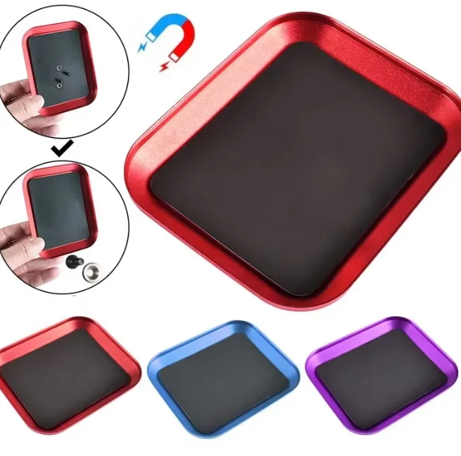 Aluminum Alloy RC Repair Tool Set with Magnetic Pad Screw Tray Storage Box for Airplane Car Boat Models