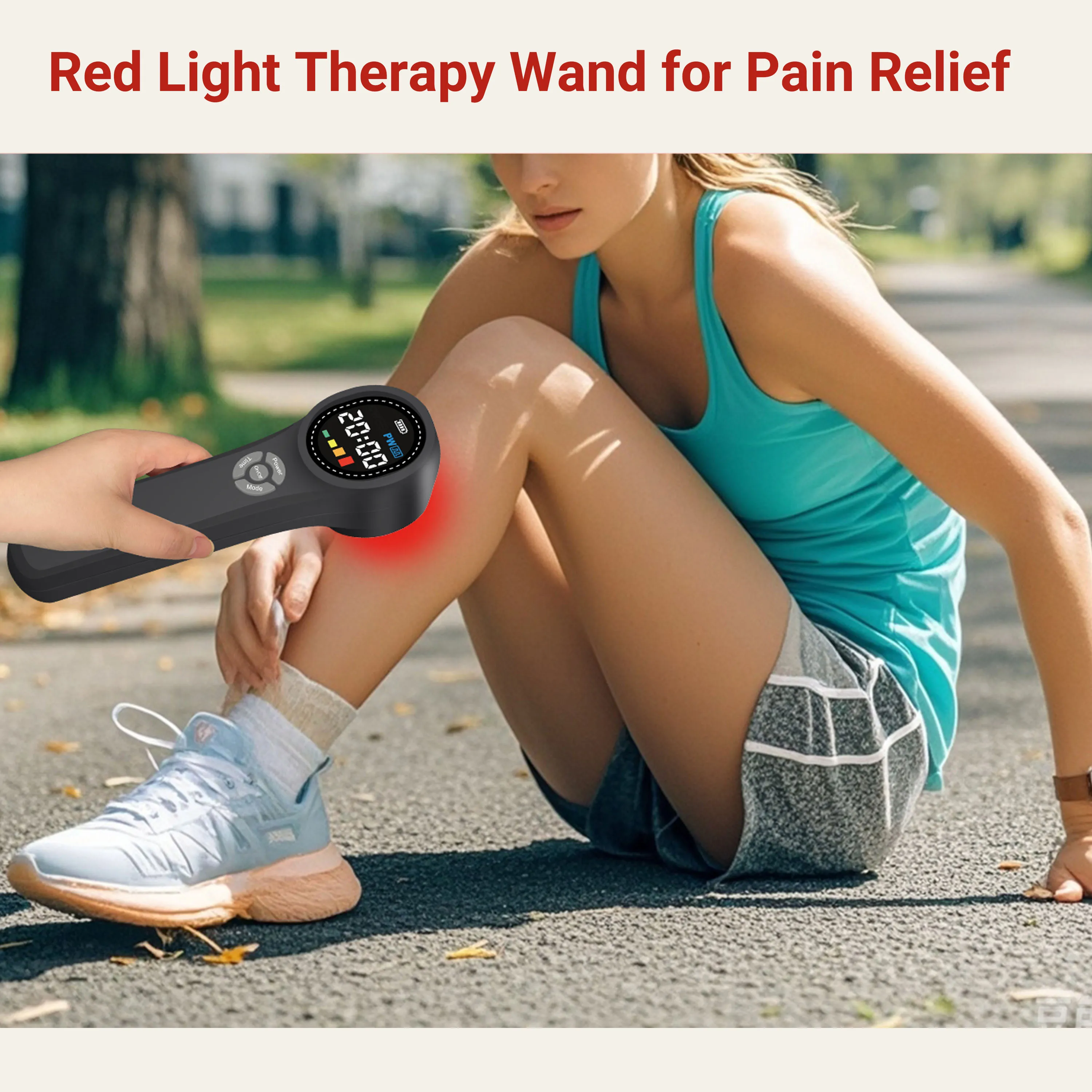 

Red Light LLLT Cold Laser Treatment Muscles Pain Home Use Handheld Device Therapy for Human & Pets Dogs Pain Relief Class IV