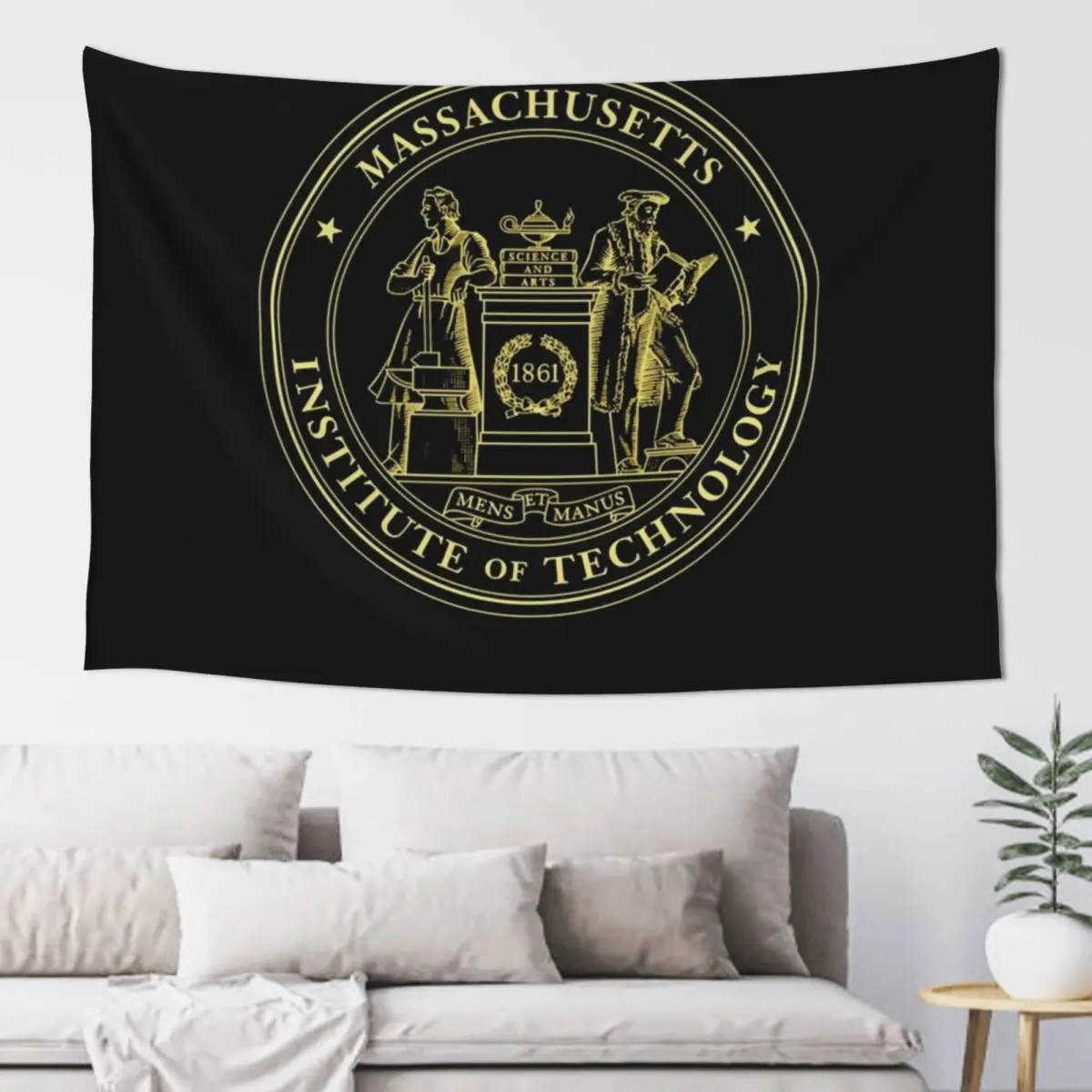 

Massachusetts Institute of Technology (MIT) logo Tapestry Decor For Bedroom House Decor Wall Art Tapestry